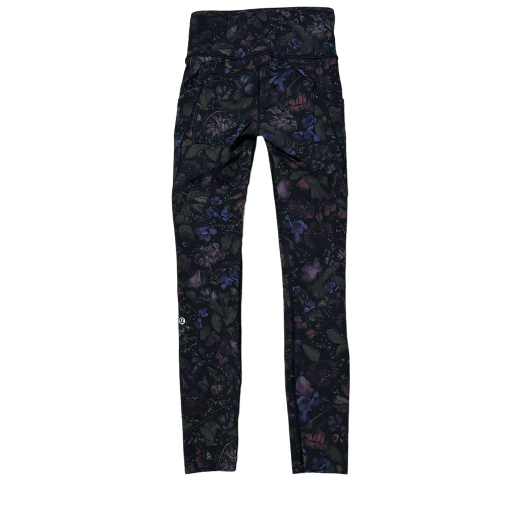 Lululemon Women’s Fast And Free High Rise Leggings Cropped Size 2 floral print